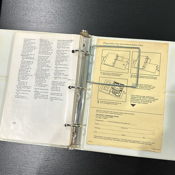 Vintage Kraft 75th Anniversary Hardcover Cookbook Binder - Picture 7 of 10